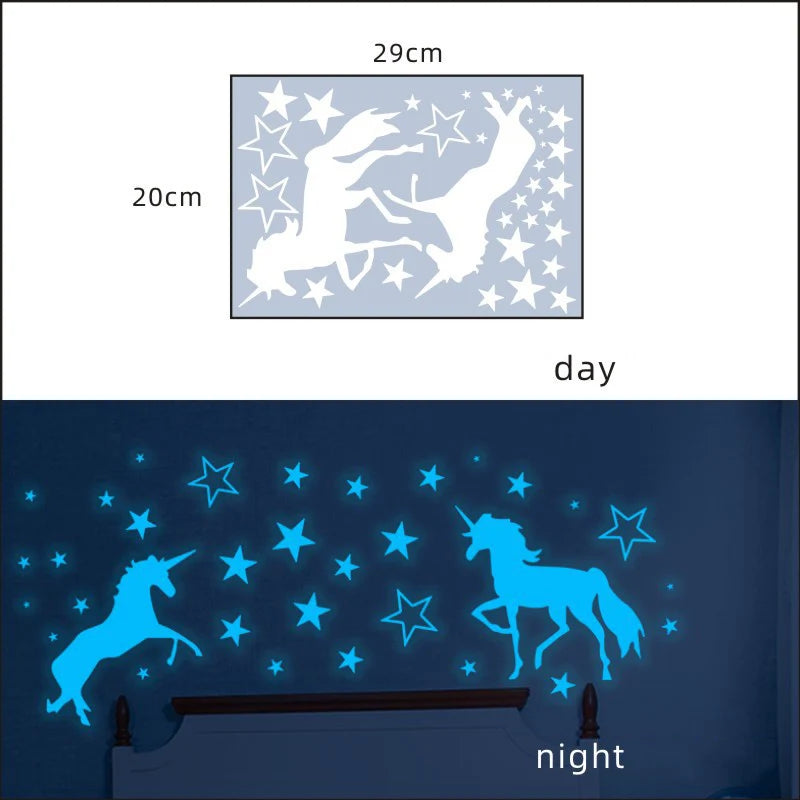 2 licorne étoilés blue ( x30 )