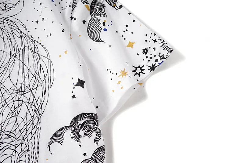 T-shirt galaxie tigre blanc