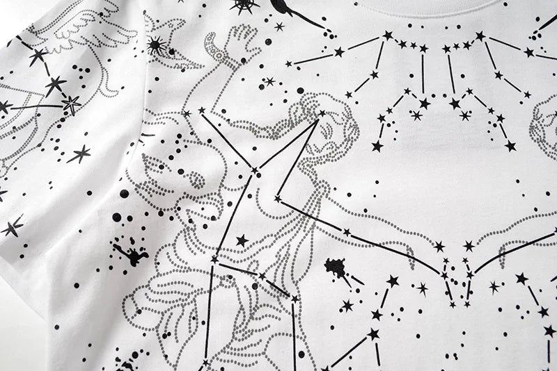 T-shirt constellation blanc