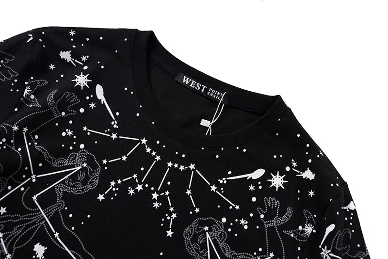 T-shirt constellation noir