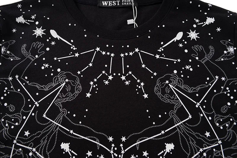 T-shirt constellation noir