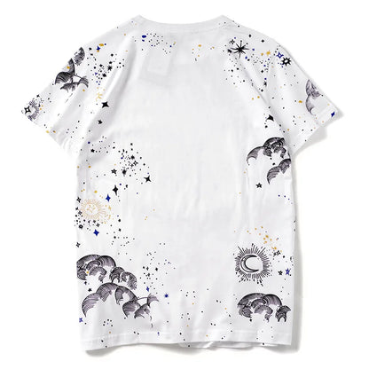 T-shirt galaxie tigre blanc