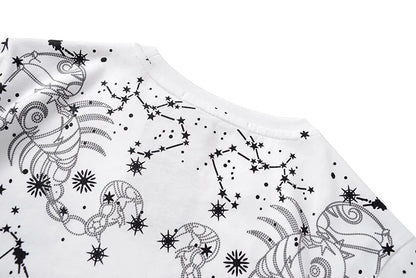 T-shirt constellation blanc