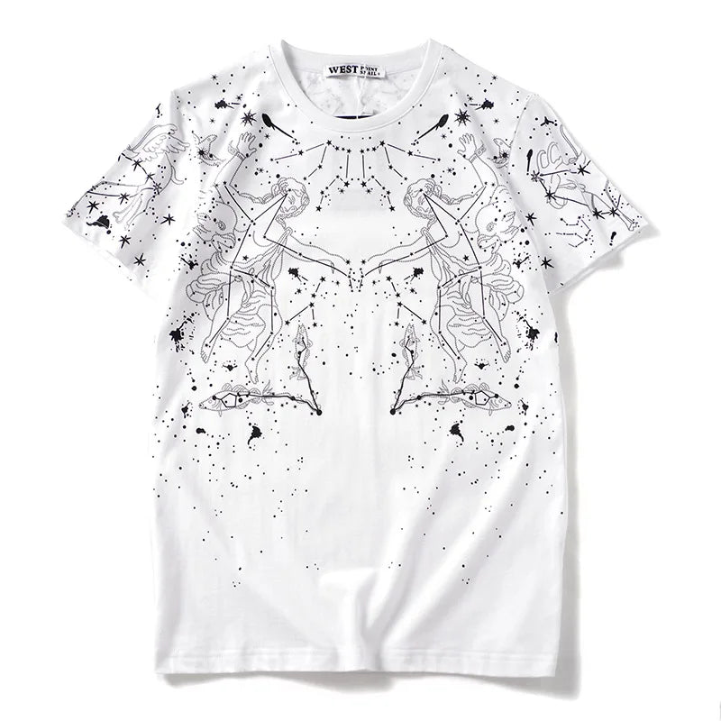 T-shirt constellation blanc