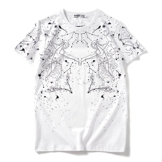 T-shirt constellation blanc