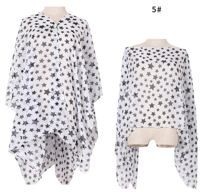 Ponchos blanc étoiles