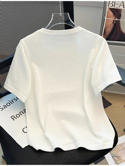 T-shirt blanc étoilés