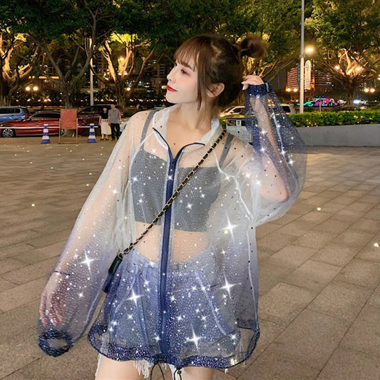 Veste d'étoiles transparentes