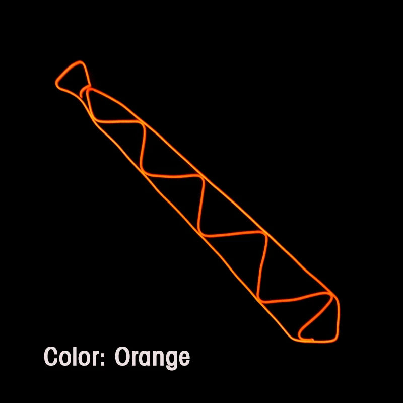 Cravate orange zigzagante