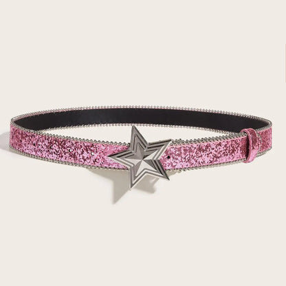 Ceinture d'étoiles strass rose