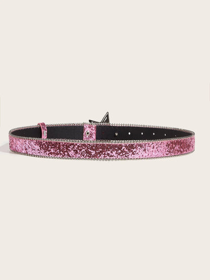 Ceinture d'étoiles strass rose