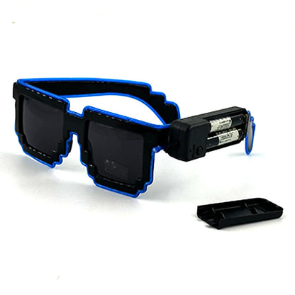 Lunettes LED cyan